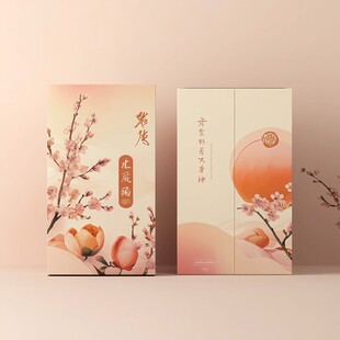 中式花卉主题精美包装盒