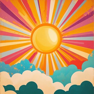 绚丽阳光破云而出