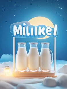 月夜下的Milikel鲜牛奶