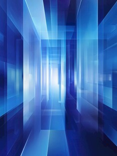 蓝色科技感未来通道背景