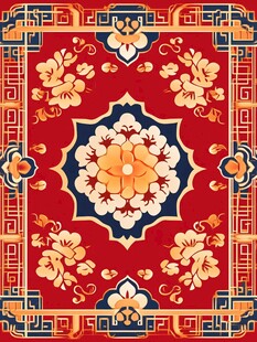 中式传统花卉纹经典图案