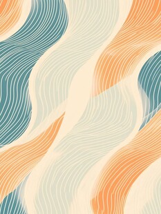 波浪线条几何抽象背景图