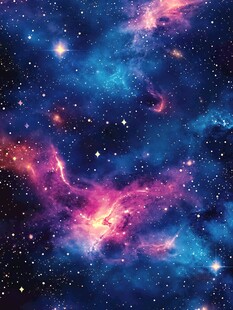 梦幻绚丽的宇宙星空图景