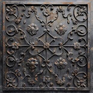 复古铁艺雕花金属装饰板