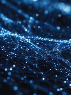 蓝色科技感网络线条背景