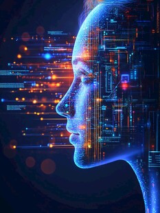 科技感人脑数字艺术图像