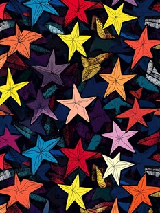 多彩海星图案 视觉盛宴