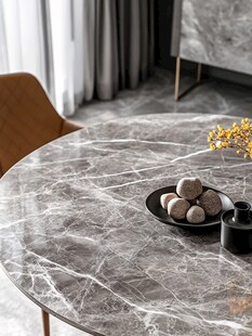 灰色大理石圆桌家居场景