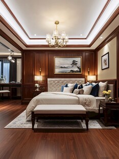 中式典雅卧室温馨空间