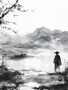 水墨山水间的独行侠客