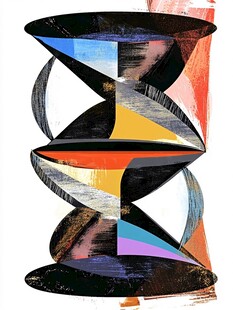 抽象几何艺术沙漏图案