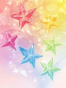 梦幻多彩星星背景图