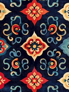 传统民族风几何图案纹样