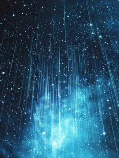 梦幻星空流星雨浪漫景象