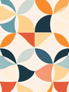 几何拼色抽象图案背景