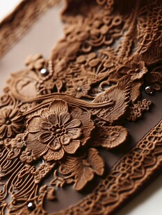 精美雕花皮革工艺细节