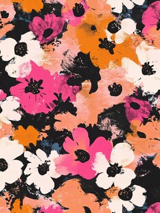 抽象花卉图案背景纹理