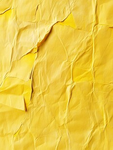 黄色褶皱纸张纹理背景