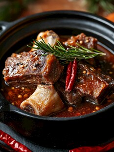 美味红烧排骨诱人呈现