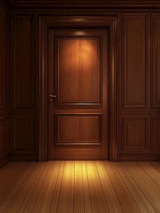 复古实木门与木地板空间