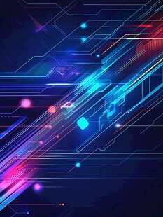 炫彩科技感线条背景图