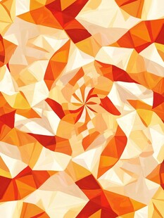 橙色几何旋转图案背景