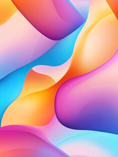 梦幻多彩流体抽象背景图