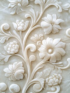 精致花卉浮雕图案