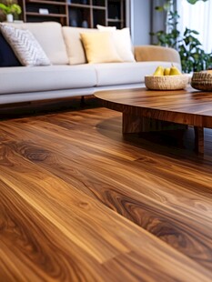 温馨客厅的木质地板场景