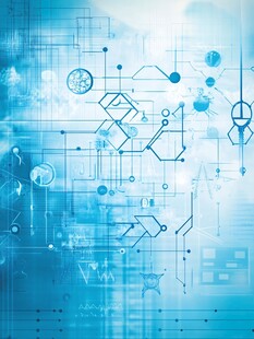 科技感抽象电路背景图