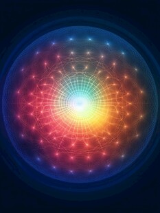 炫彩神秘几何光晕图案