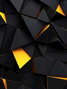 黑金几何立体抽象背景图