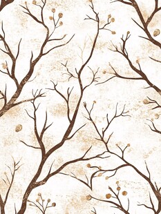 冬日树枝纹理图案背景