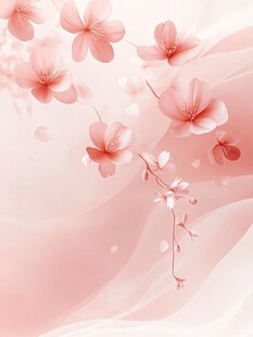 粉色梦幻樱花背景图