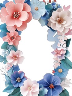 缤纷纸艺花卉装饰框