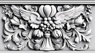 欧式浮雕装饰花纹图案