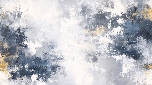 抽象水墨风灰白艺术画作