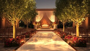 浪漫户外婚礼仪式场地