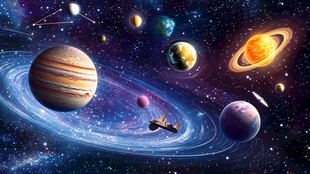 梦幻宇宙中的行星与飞船