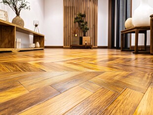 时尚木质拼花地板室内景