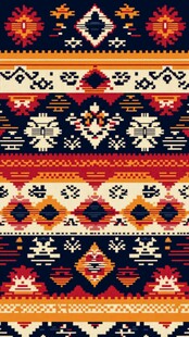 民族风几何图案无缝花纹