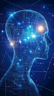 科技感人脑的数字艺术图景