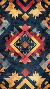 民族风几何图案复古纹理