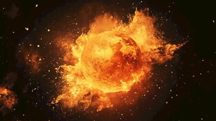 炽热太阳爆发绚丽能量