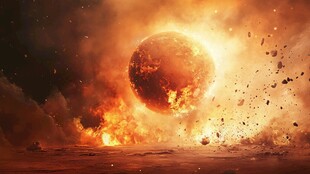 星球爆炸的震撼瞬间