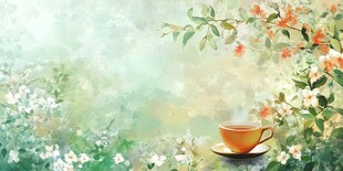 春日花茶图