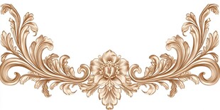 欧式金色雕花装饰图案