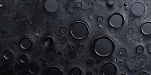 黑色背景上的水滴纹理