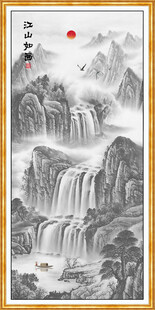 水墨画高山流水