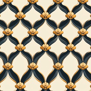 复古花纹几何图案无缝背景